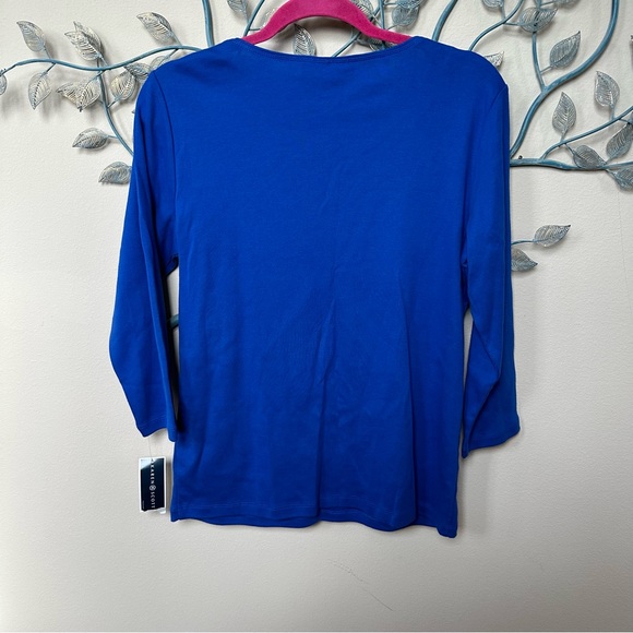 ❤️Karen Scott “Love Me Love My Pet” embellished top Sz M NWT CLEARANCE - Picture 4 of 5